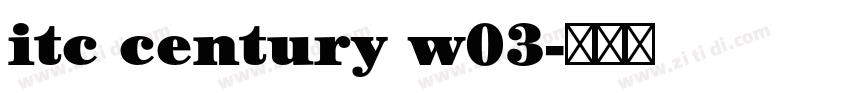 itc century w03字体转换